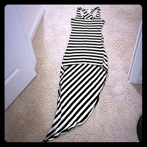 Belle Du Jour Striped High Low Dress